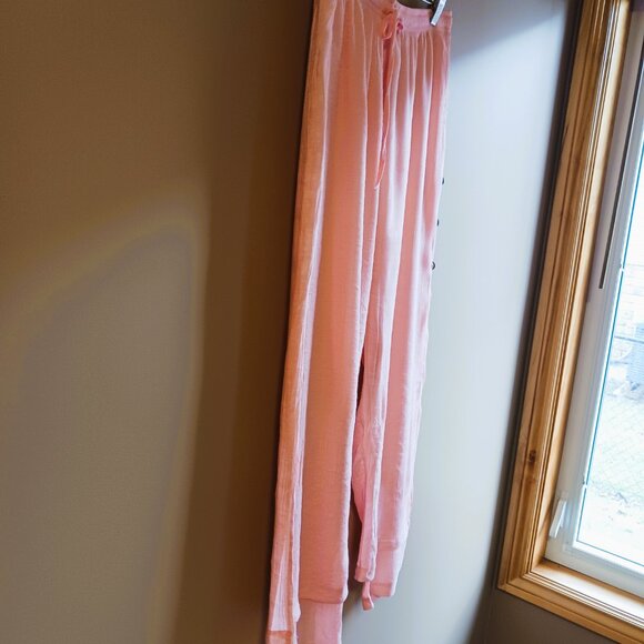 PEACH coral BOHEMIAN Beachy Flowy layered Palazzo pants Nearly New Sz S-M EUC - Picture 4 of 10